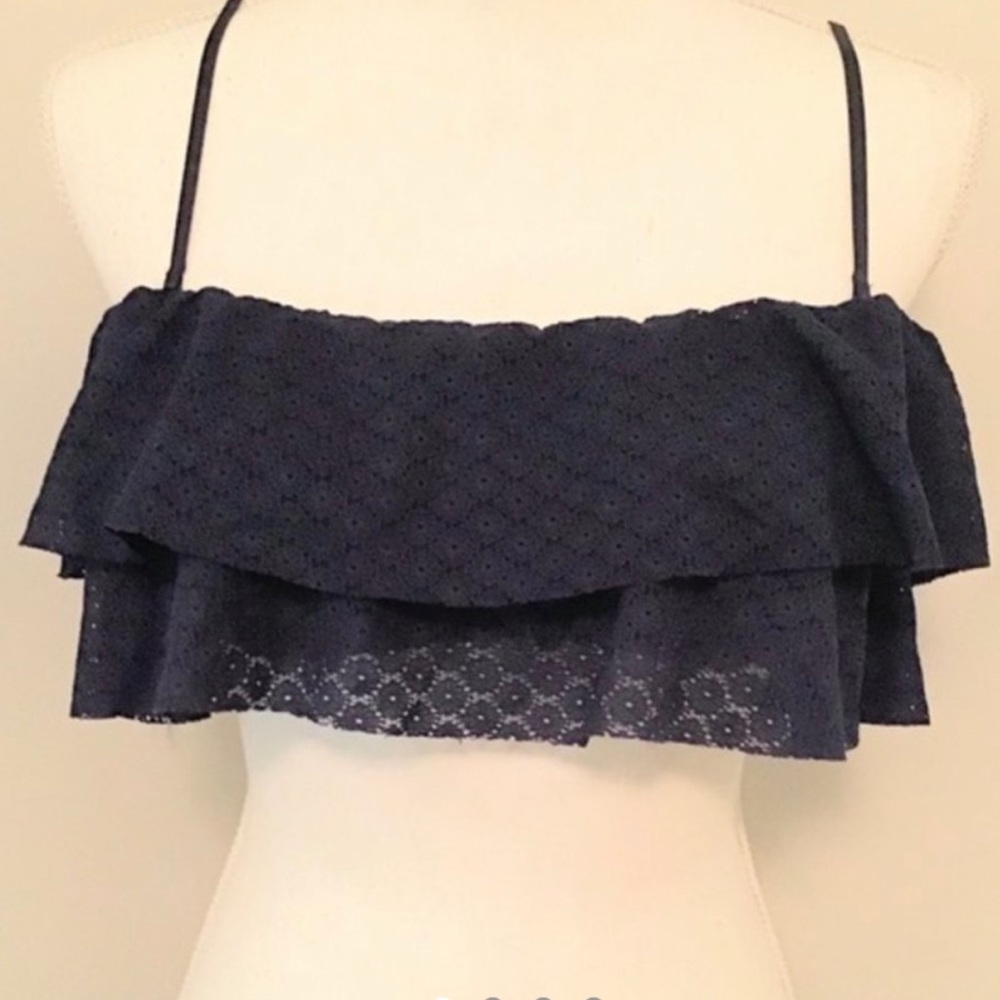 Aerie navy blue tiered Lacey bandeau